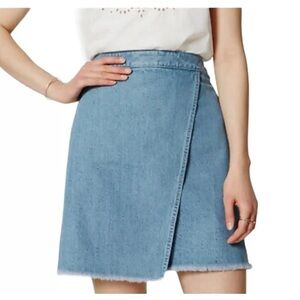 New without Tags Ann Taylor Loft Wrap Denim Skirt Size 2